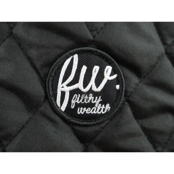 FILTHY WEALTH CLOTHING Quilted Women's XS Black Jacket - Picture 2 of 14